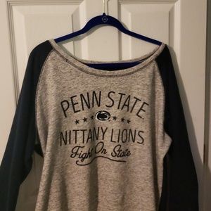Long sleeve Penn State off the shoulder top